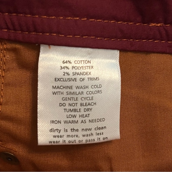 Horny Toad Rust Corduroy Pants Size 2 - Picture 7 of 10